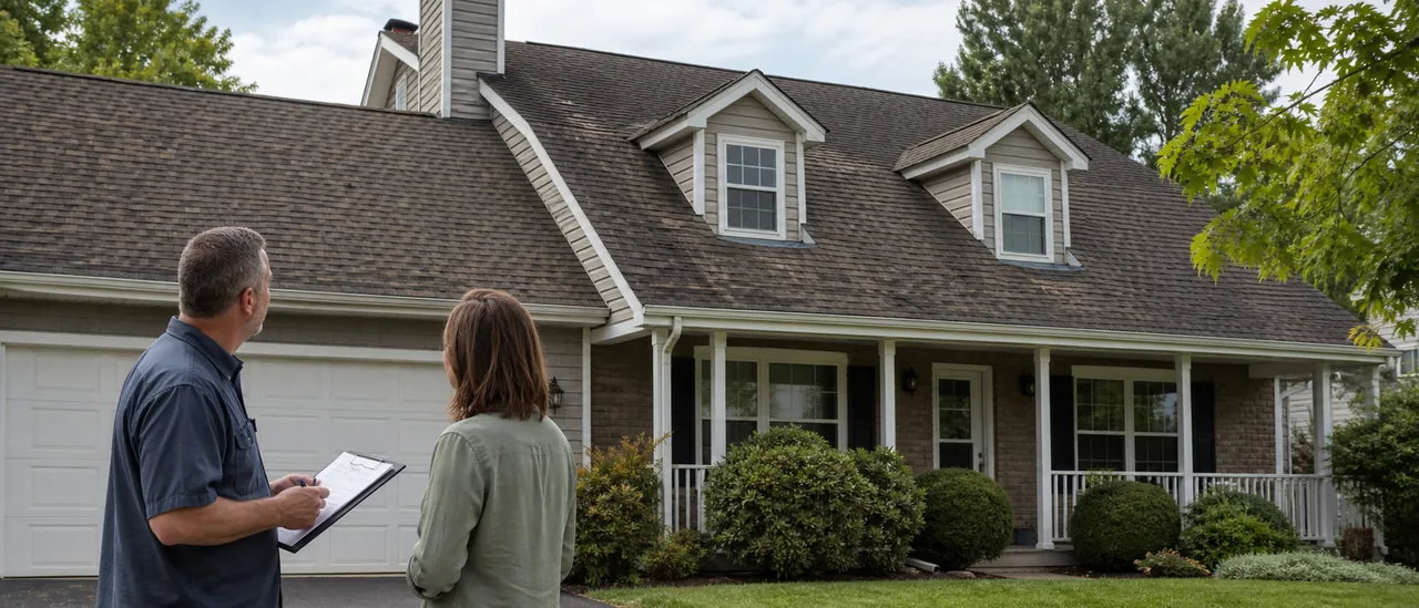 Educational illustration explaining should a seller repair the roof before listing.
